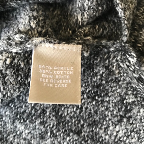 JV Joan Vass New York grey cowl neck turtleneck chunky oversized sweater Sz M - Picture 9 of 11